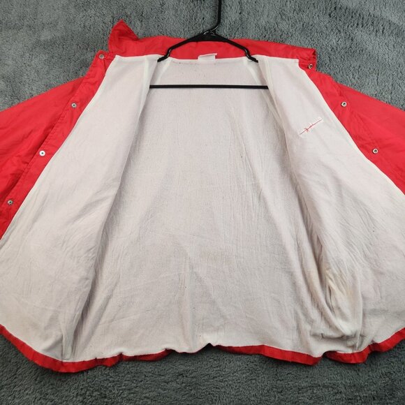 VTG Cardinal Satin Bomber Jacket Men's Extra Large Coach USA Promo 80's Lined - Picture 8 of 12